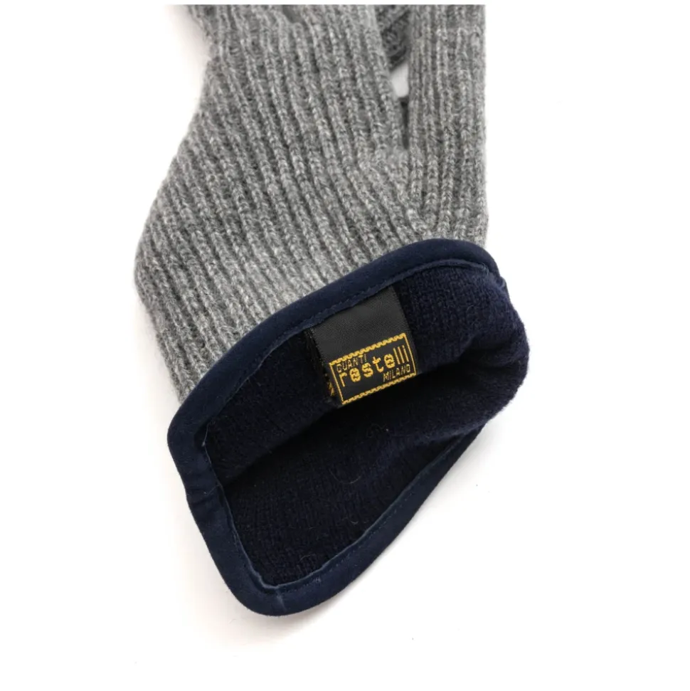Kaschmirhandschuhe mit Nappadetails