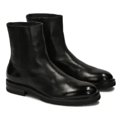 Kazar Leder-Stiefeletten Schwarz
