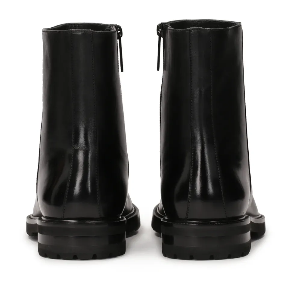 Kazar Leder-Stiefeletten Schwarz