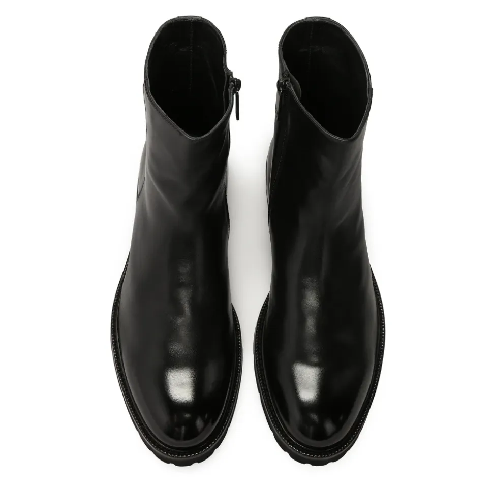 Kazar Leder-Stiefeletten Schwarz