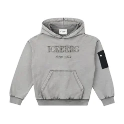 KIDS - Anthrazitgraues Sweatshirt mit Ton-in-Ton-Logo