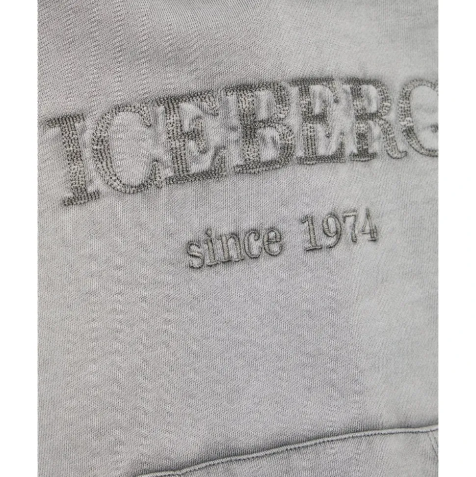 KIDS - Anthrazitgraues Sweatshirt mit Ton-in-Ton-Logo
