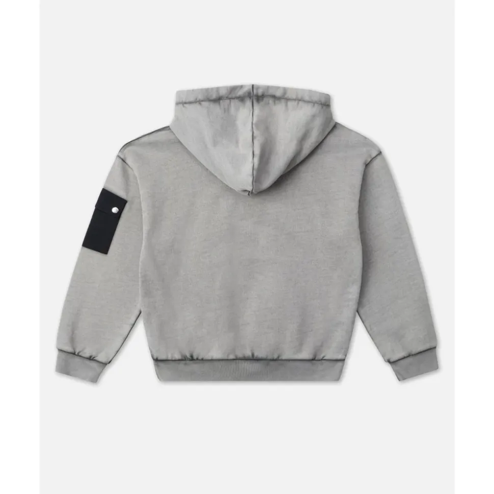 KIDS - Anthrazitgraues Sweatshirt mit Ton-in-Ton-Logo