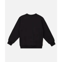 KIDS - Schwarzes Sweatshirt mit Rundhalsausschnitt und rotem Iceberg-Logo