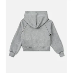 KINDER - Dunkel melierter grauer Reißverschluss-Hoodie