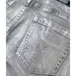 KINDER - Hellgraue Wide-Leg 5-Pocket-Jeans