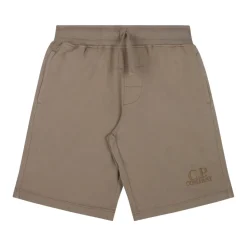 Kinder Beige Logo Print Shorts