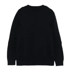 Kinder Blauer Pullover mit Signatur Stickerei