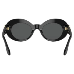 Kinder Oval Sonnenbrille Schwarz Glänzend