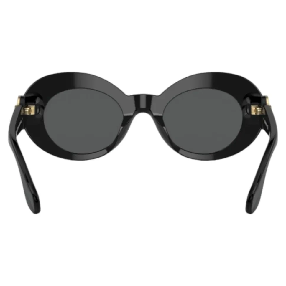 Kinder Oval Sonnenbrille Schwarz Glänzend
