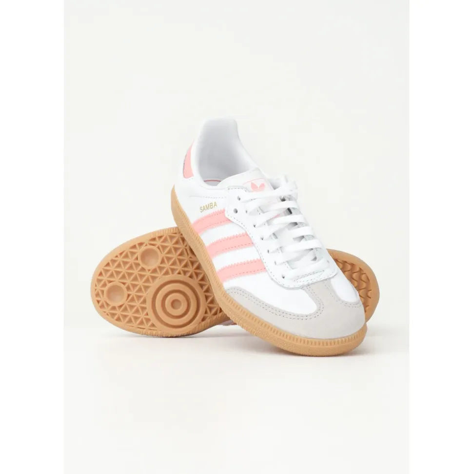 Kinder Samba OG Weiße Rosa Sneakers