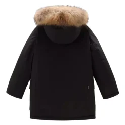 Kinder Schwarze Daunenjacke mit Kaschmir