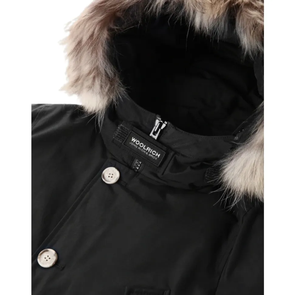 Kinder Schwarze Daunenjacke mit Kaschmir