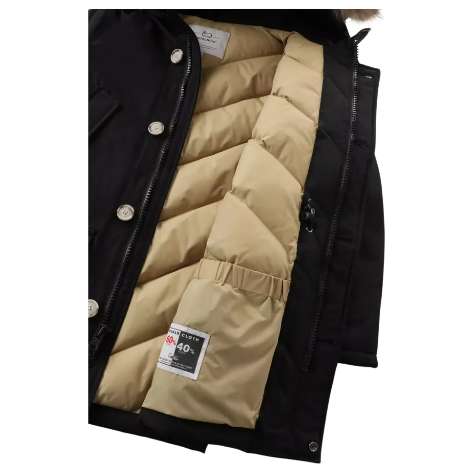 Kinder Schwarze Daunenjacke mit Kaschmir