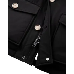 Kinder Schwarze Daunenjacke mit Kaschmir