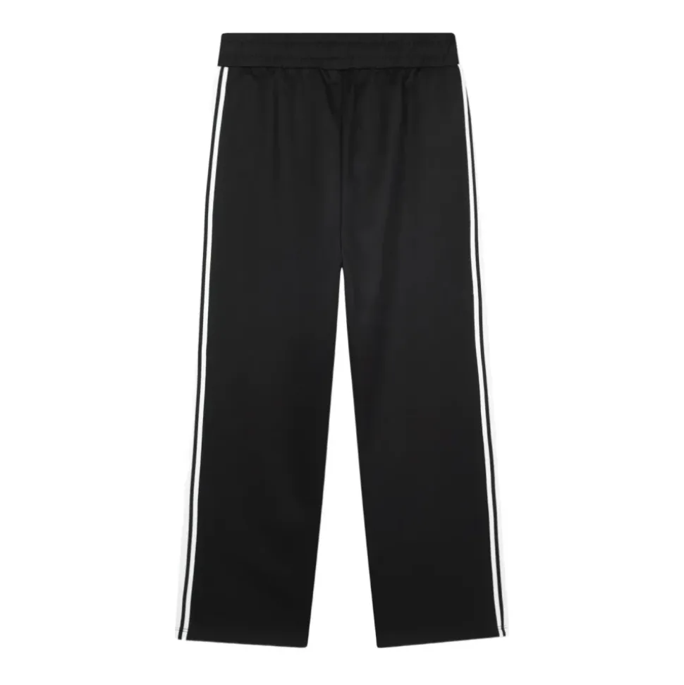 Kinder Schwarze Hose mit Logo-Stickerei