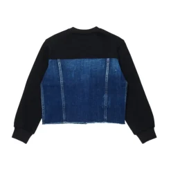 Kinder Schwarzer Pullover Baumwollmischung