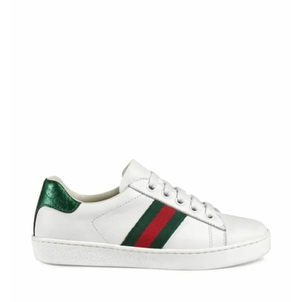 Kinder Weiße Leder Sneakers Ace