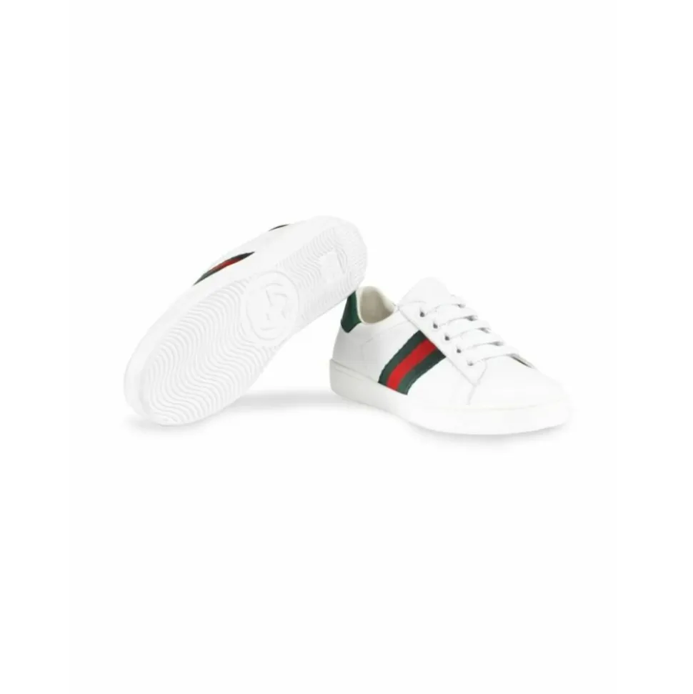 Kinder Weiße Leder Sneakers Ace