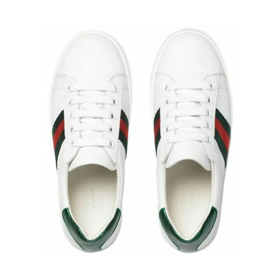 Kinder Weiße Leder Sneakers Ace
