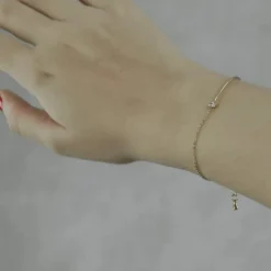 Klares CZ-Armband in Goldplattierung