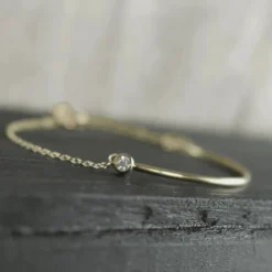 Klares CZ-Armband in Goldplattierung