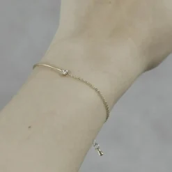 Klares CZ-Armband in Goldplattierung