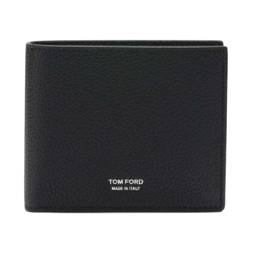 Klassische Bifold-Geldbörse aus genarbtem Leder