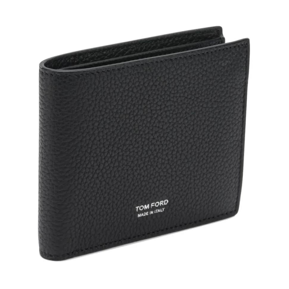 Klassische Bifold-Geldbörse aus genarbtem Leder