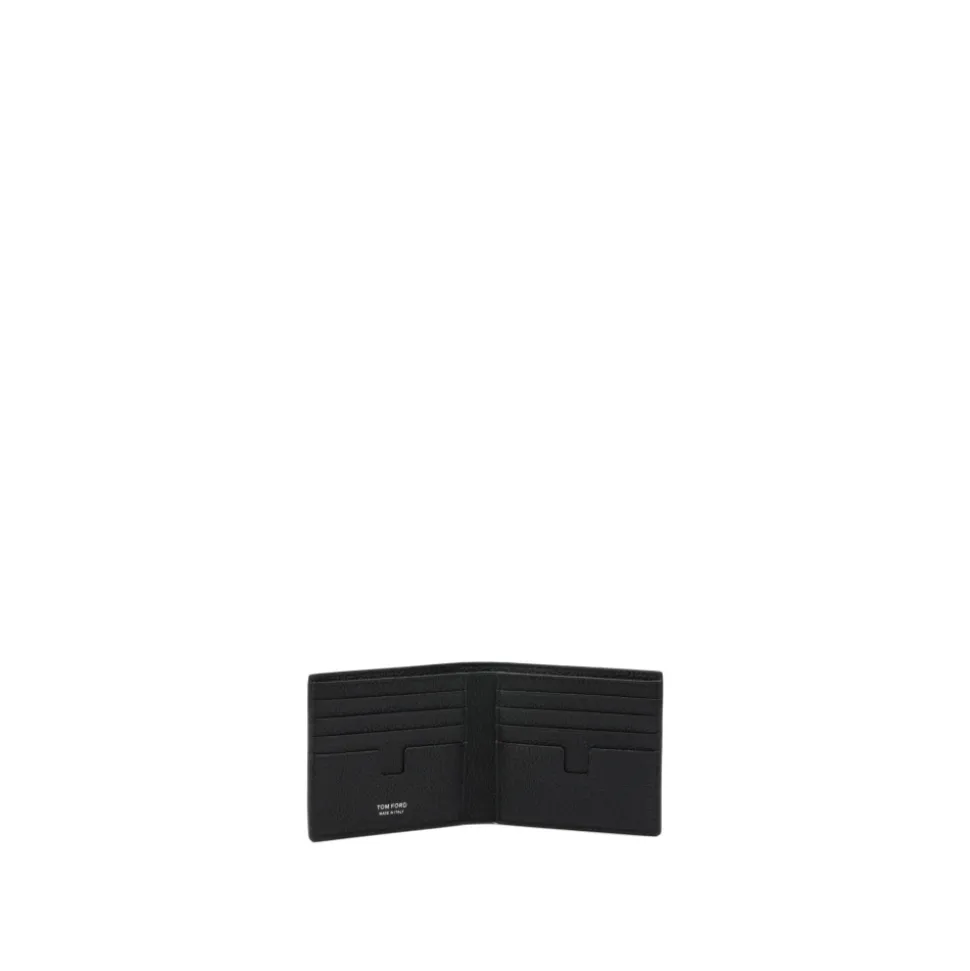 Klassische Bifold-Geldbörse aus genarbtem Leder