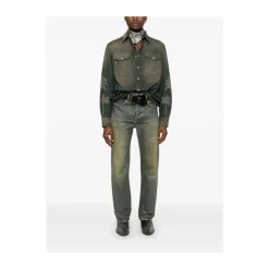 Klassische Blaue Jeans mit Logopatch