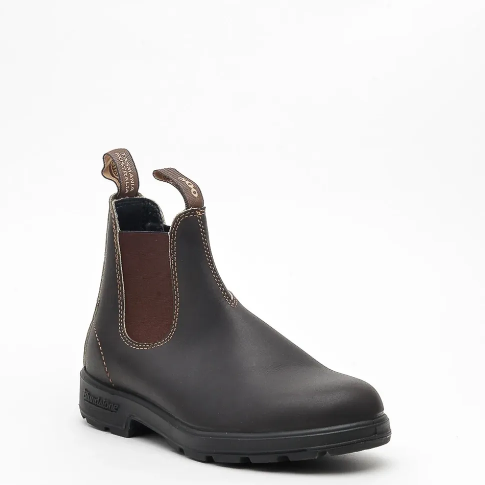 Klassische braune Leder-Stiefeletten
