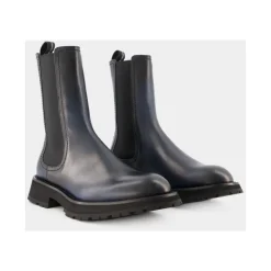 Klassische Chelsea Boots aus glattem Kalbsleder