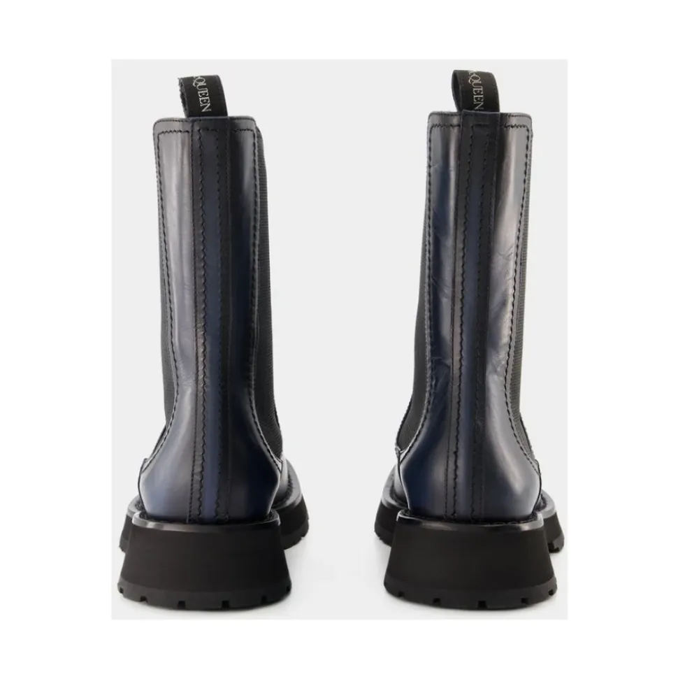 Klassische Chelsea Boots aus glattem Kalbsleder