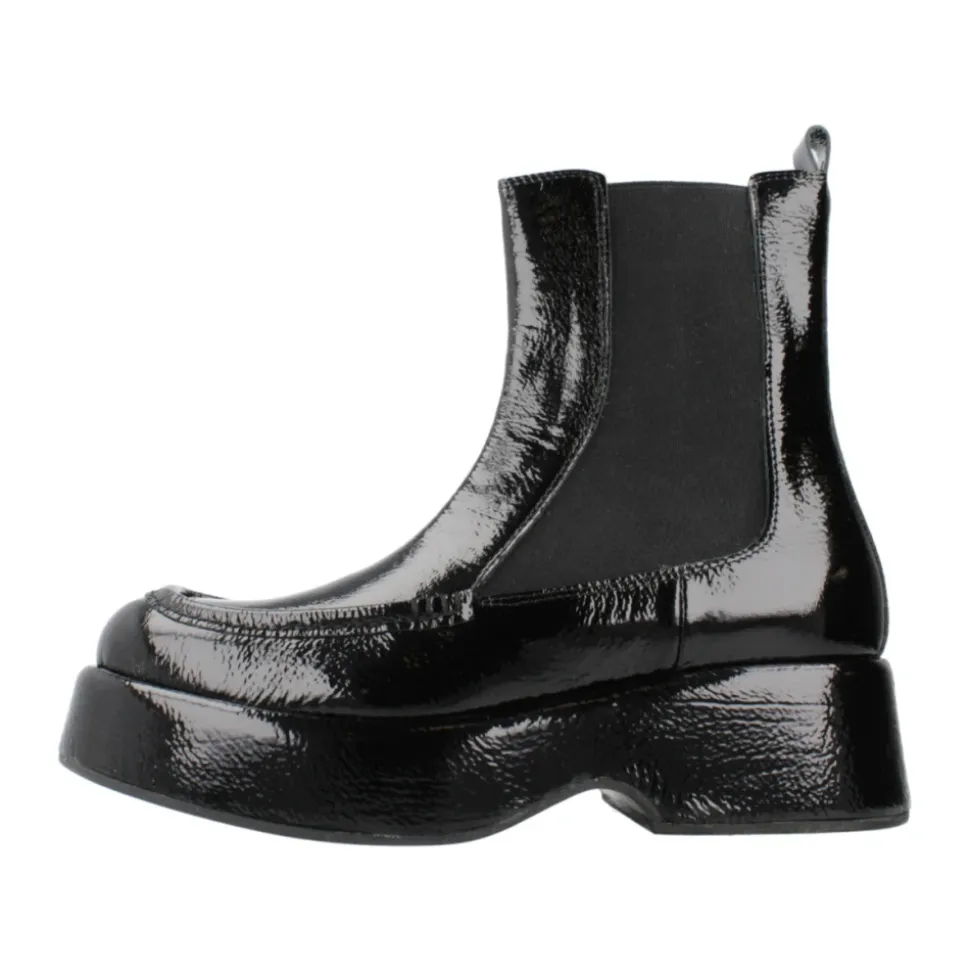 Klassische Chelsea Boots aus schwarzem Leder