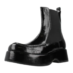 Klassische Chelsea Boots aus schwarzem Leder