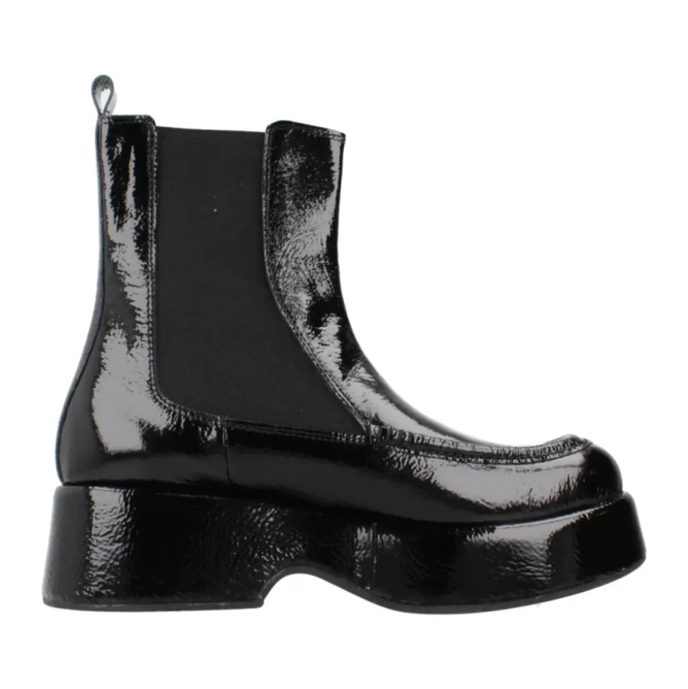 Klassische Chelsea Boots aus schwarzem Leder