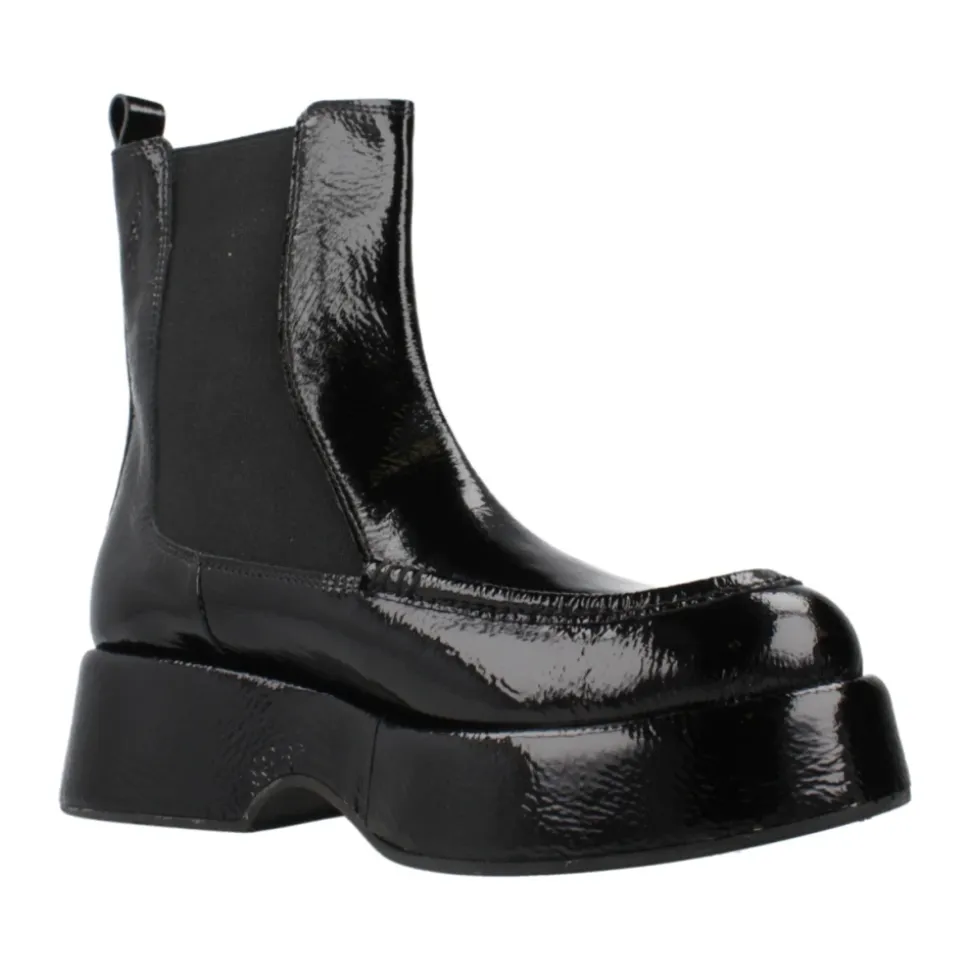 Klassische Chelsea Boots aus schwarzem Leder