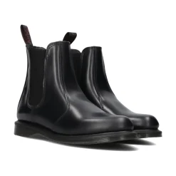 Klassische Chelsea Boots Flora aus schwarzem Leder