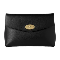 Klassische Darley Pouch, Schwarz Leder