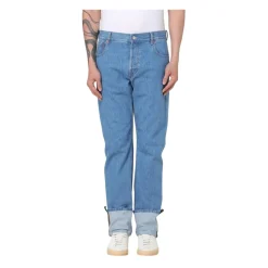 Klassische Denim Jeans mit Umschlagbund