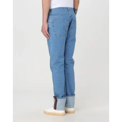 Klassische Denim Jeans mit Umschlagbund