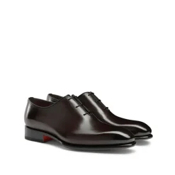 Klassische Derby-Schuhe aus schwarzem Leder