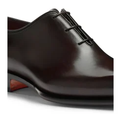 Klassische Derby-Schuhe aus schwarzem Leder