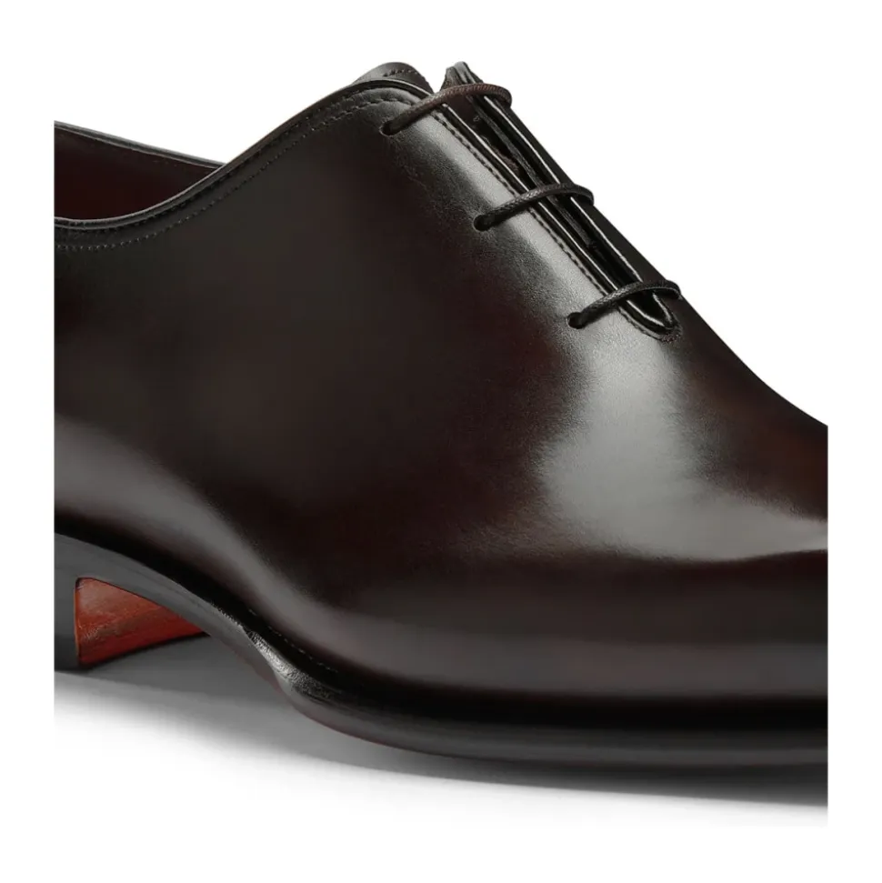 Klassische Derby-Schuhe aus schwarzem Leder