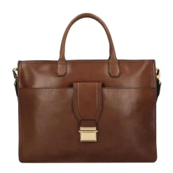 Klassische Leder Messenger Tasche Braun Unisex