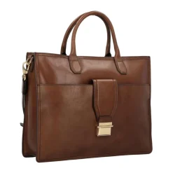 Klassische Leder Messenger Tasche Braun Unisex