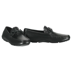 Klassische Lederloafer mit Logodetail