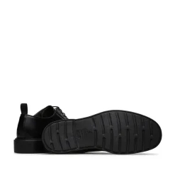 Klassische Schwarze Leder Derby Schuhe