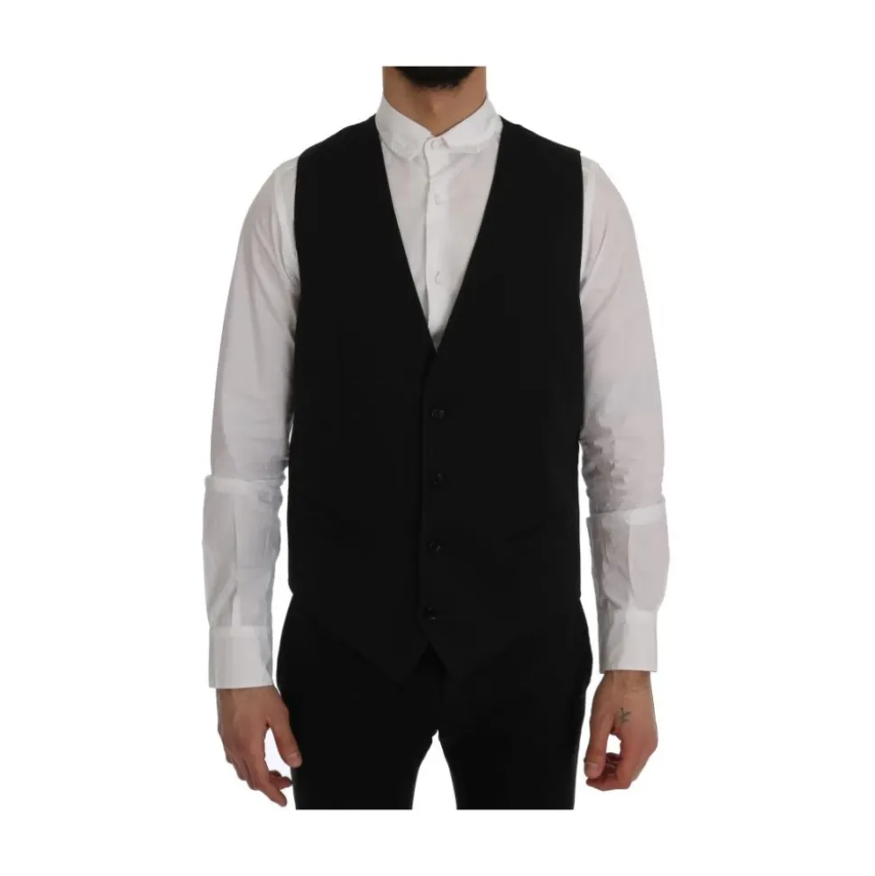 Klassische Schwarze Weste, Made in Italy
